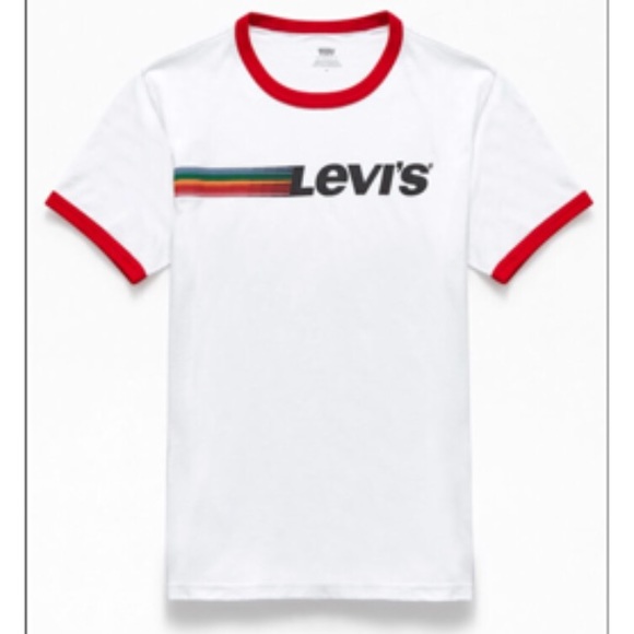 Levi’s Retro Ringer Rainbow Logo Tee - Picture 4 of 10